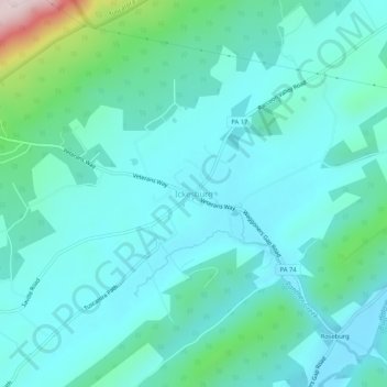 Ickesburg topographic map, elevation, terrain