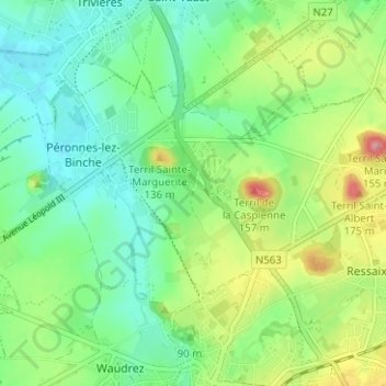 La Française topographic map, elevation, terrain