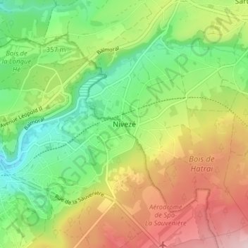 Nivezé topographic map, elevation, terrain