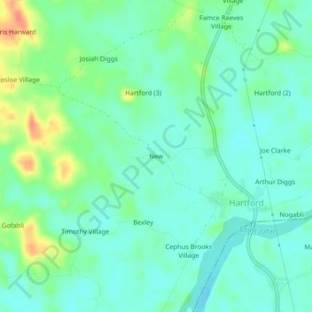 New topographic map, elevation, terrain