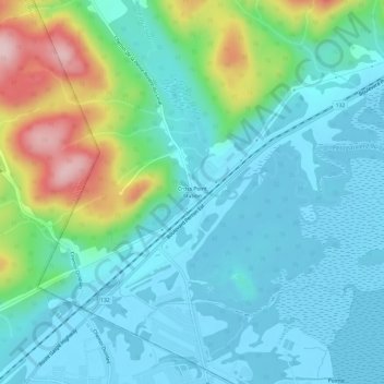 Cross Point Station topographic map, elevation, terrain