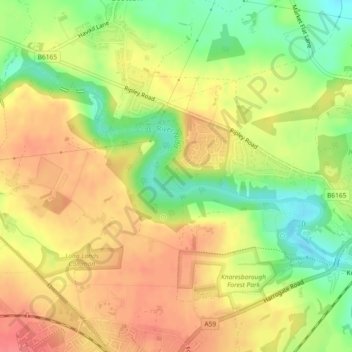 Scotton Banks topographic map, elevation, terrain
