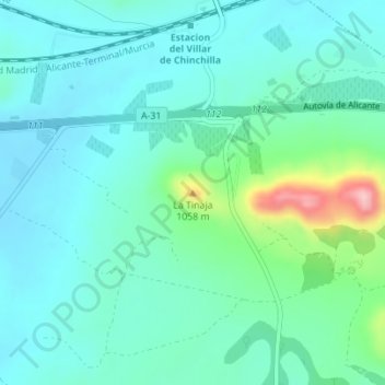 La Tinaja topographic map, elevation, terrain
