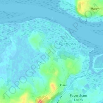 Uplees topographic map, elevation, terrain