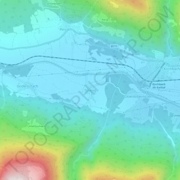 Stranig topographic map, elevation, terrain