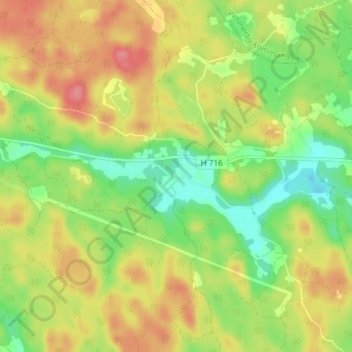 Kvarnarp topographic map, elevation, terrain