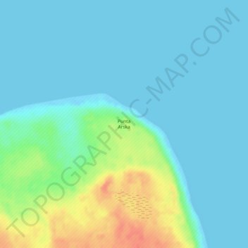 Punta Arska topographic map, elevation, terrain