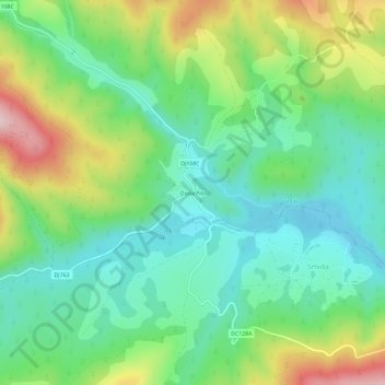 Doda Pilii topographic map, elevation, terrain