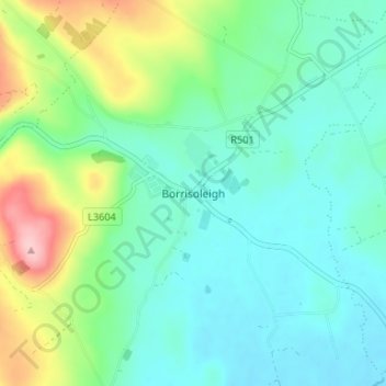 Borrisoleigh topographic map, elevation, terrain
