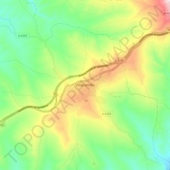 Villacarrillo topographic map, elevation, terrain
