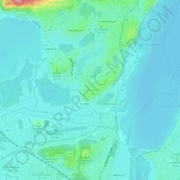 Eschach topographic map, elevation, terrain