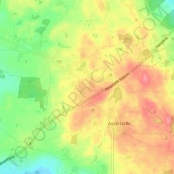 Almsted topographic map, elevation, terrain