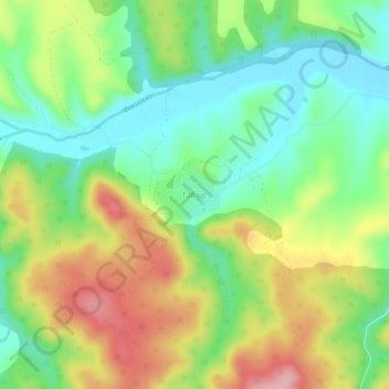 Gabar topographic map, elevation, terrain