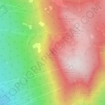 Kleiner Falkenstein topographic map, elevation, terrain