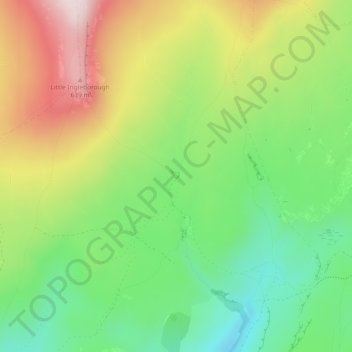 Gaping Gill topographic map, elevation, terrain