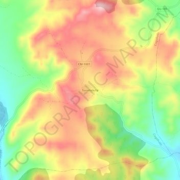Torrebeleña topographic map, elevation, terrain