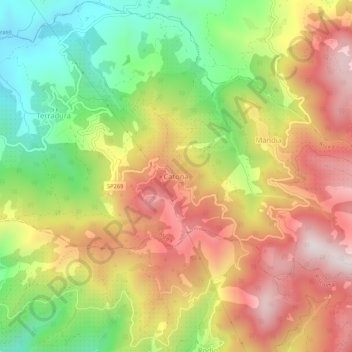 Catona topographic map, elevation, terrain