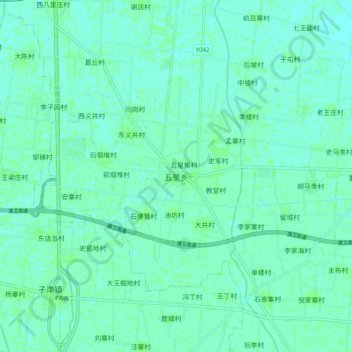Wuxing topographic map, elevation, terrain