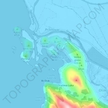Rep topographic map, elevation, terrain
