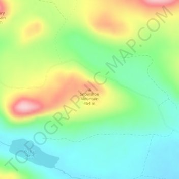 Snowshoe Mountain topographic map, elevation, terrain