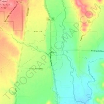 La Plata topographic map, elevation, terrain