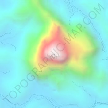 Pedra Riscada topographic map, elevation, terrain