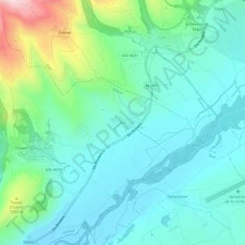 All topographic map, elevation, terrain