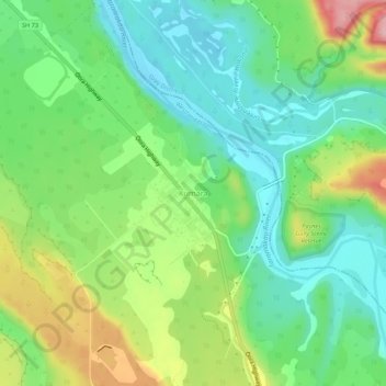 Kumara topographic map, elevation, terrain