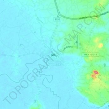 Tha Mai topographic map, elevation, terrain