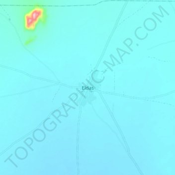 Eldas topographic map, elevation, terrain