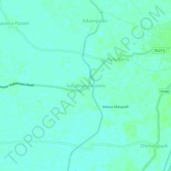 Vallabharaopalem topographic map, elevation, terrain