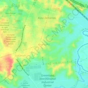 Pasirpanji topographic map, elevation, terrain