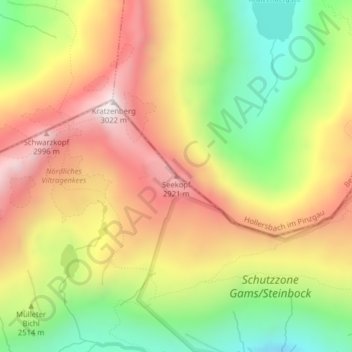 Seekopf topographic map, elevation, terrain