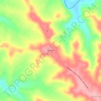 Bender topographic map, elevation, terrain