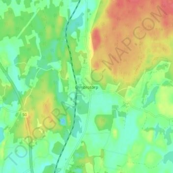 Ölmbrotorp topographic map, elevation, terrain