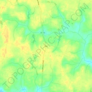 Yale topographic map, elevation, terrain