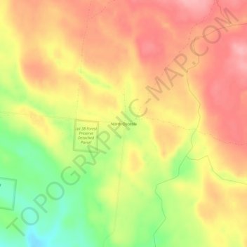 North Osceola topographic map, elevation, terrain