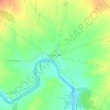 Pimparkhed topographic map, elevation, terrain