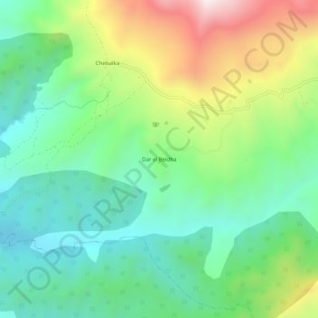 Dar el Beidha topographic map, elevation, terrain