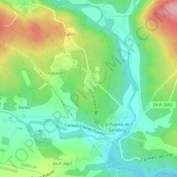 La Gandara topographic map, elevation, terrain