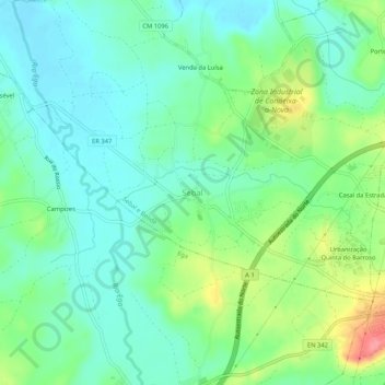 Sebal topographic map, elevation, terrain