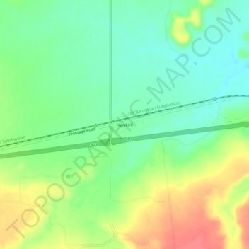 Newkirk topographic map, elevation, terrain