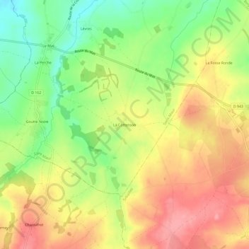 La Cottenson topographic map, elevation, terrain
