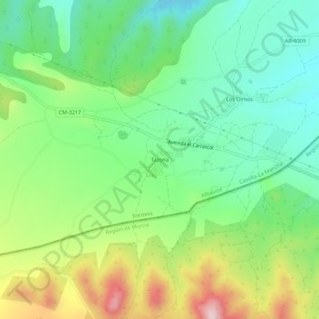 Tazona topographic map, elevation, terrain