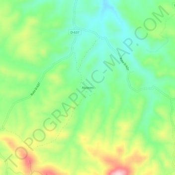 Alcones topographic map, elevation, terrain