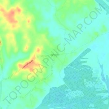 Boykin topographic map, elevation, terrain