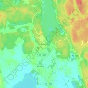 Rånäs topographic map, elevation, terrain