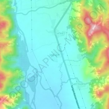 Jagupit topographic map, elevation, terrain