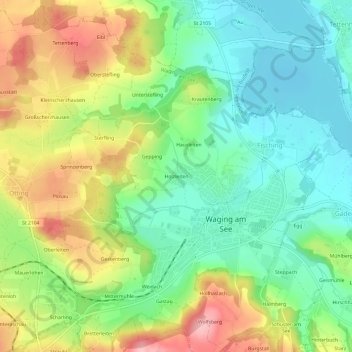 Holzleiten topographic map, elevation, terrain