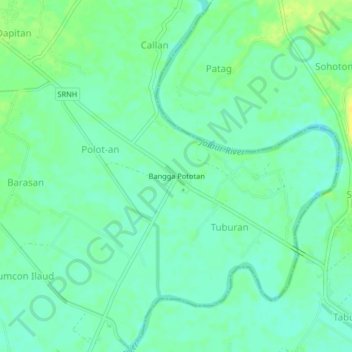 Bangga Pototan topographic map, elevation, terrain